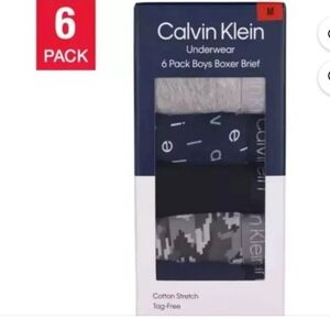 Calvin Klein Boys' Boxer Brief Underwear, 6-pack